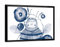 artboxONE Poster mit schwarzem Rahmen 18x13 cm Natur Voglhuber - Blaue Biene - Bild Biene Biene Maja Blume