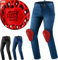 SHIMA Rider Motorrad Jeans Herren mit Protektoren Airforce Knieprotektoren Motorradhose Kurzgrößen Hosen Motorradjeans für Herren Protektorenhose Textilhose Jeanshose Lang (Männer, Blau, 30/32)