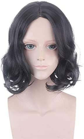 HBYLEE-Movie Severus Snape Black Perücke Cosplay Professor Snape Curly Perücke Halloween Rollenspiel Kostüme Wigs + Perücke Kappe[Farbe:Black]