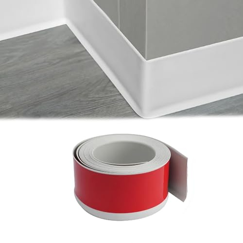 Zócalo De Cocina Autoadhesivo, Rodapié Suave Rodapiés De Pvc Blanco 10 CM x 10 M Tira De Borde De Cocina Junta De Ducha Rodapiés Rodapié Flexible Autoadhesivo Para Cocina Tira Decorativa de Cocina