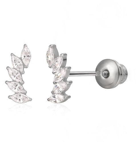 Limerencia Boucles d'Oreilles en Titane Médical Avec Bouchon à vis, Boucles d'Oreilles G23 Low Sensitive Health stud, Boucles d'Oreilles Sans Nickel pour Femmes