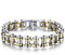 JewelryWe Herren Armband Fahrradkette Motorradkette: Große Schwere Edelstahl Biker Gliederkette Rock Band Armreif Gliederarmband Gold Silber