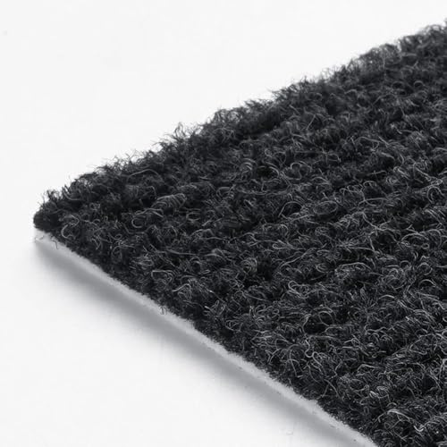 FunStick Piastrelle per moquette nere antracite con imbottitura attaccata, 30,5 x 30,5 cm, quadrati di moquette per interni ed esterni, imbottiti, antiscivolo, per camera da letto, cantina, piastrelle