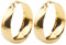 Lilbitty Gold Creolen für Damen - Breite, Dicke, Hypoallergene Pfosten-Creolen - Leicht, Echt Vergoldet, Groß (40 mm)