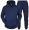 Männer Winter Set Freizeit Einfarbig Reißverschluss Pullover Hosen Sport Set All Accor Live Limited Trainingsanzug