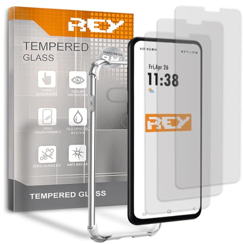 REY 3X Bildschirmschutz und Hülle für LG G8s THINQ, Gehärtetem Glas und Silikon TPU mit hoher Widerstandsfähigkeit
