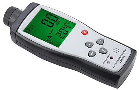 Smart Sensor AR8500 Detector de Amoníaco Gas NH3 Monitor Probador con Doble Alarma óptica Acústica 0‑100PPM 100-240V