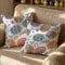 Vorysum 2er Set Ostern Kissenbezug 40x40 cm Blumen Osterdeko Sofakissen Ostereier Kissenbezüge Farbe Kissen Frühling Sommer Happy Easter Kissenbezug Deko Urlaubsparty Picknick Outdoor Garten