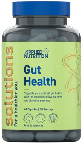 Applied Nutrition - Solutions - Gut Health - Advanced Digestive Support - Best Gut Repair - Best Immune Booster - Optimal Health Benefit - (60 Capsules – 30 Servings)