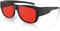 Bloomoak 99% Blaufilter-Brille zum Überziehen - rote brille gegen blaulicht - Passend über Rezept- und Lesebrillen, blendfrei für besseren Schlaf (Rot - 100% - L)