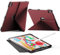 INFILAND Book Cover Hülle für iPad Air 11 Zoll 2024 Hülle M2, iPad Air 6/5/4 Hülle 2022/2020 10,9 Zoll, Faltbarer Ständer mit Quer- und Hochformat, Auto Schlaf/Aufwach Schutzhülle (Rot)