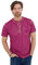 Joe Browns Men's Short Sleeve Chest Pocket Henley Shirt, Purple, XXL