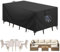 Aujink Housse Salon de Jardin Bâche Housse Table de Jardin Tissu Oxford 420D Couverture de Protection Meubles Exterieur Imperméable, Coupe-Vent, Anti-UV Housse de Meubles en rotin, Noir, 170x94x71 cm