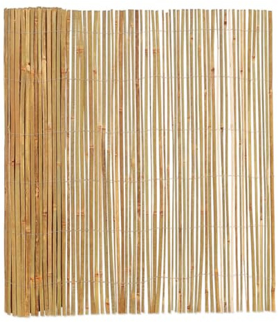 BambusChef® Bambus Sichtschutz Rollzaun Gespalten H100 x B500 cm Natur - Balkon Sichtschutz aus Split Bambus, Bambusmatte Sichtschutz für Balkon, Garten, Terrasse