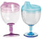 VICASKY Lot de 2 verres à pied anti-chute en verre incassable pour enfant - Tasse à café pour enfant - Gobelets de fête pour - Gobelets transparents - Aliments alimentaires - à vin