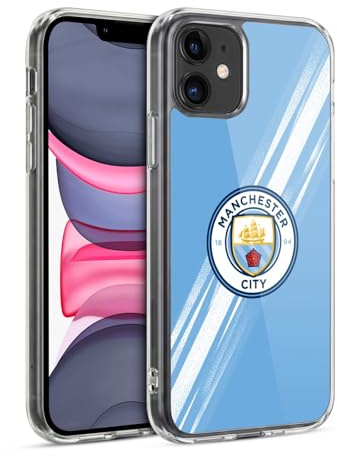 Head Case Designs Officially Licensed Manchester City Man City FC Home 2025/26 Badge Kit Gel Case [Military Grade Protection] Compatible with Apple iPhone 11 and Compatible with MagSafe