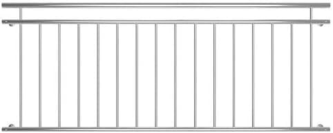Mucola Balkongeländer Französischer Balkon Edelstahl 90x225 cm Silber | Fenstergeländer als Absturzsicherung, 16 Stäbe, V2A rostfrei, wetterfest, pflegeleicht, für Fenster, Balkontür, Terrasse