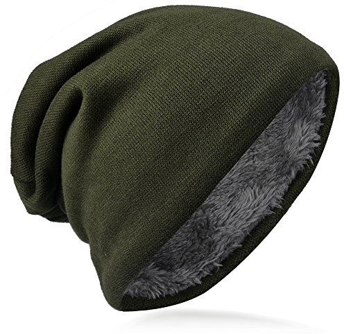 Miobo Kinder Jersey Slouch Beanie Long warme Strick Mütze Unisex Unifarbe Winter Trend