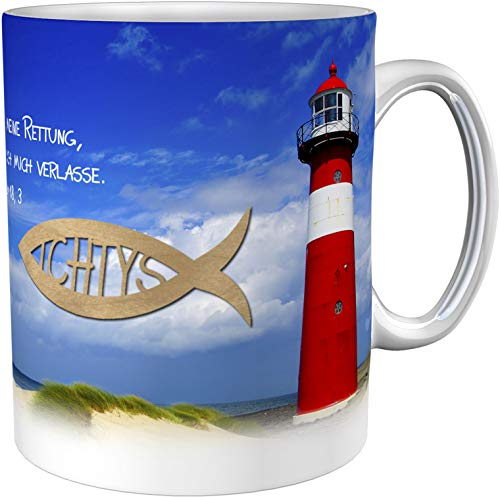 metALUm Kaffeetasse Leuchtturm Christlich # 3300100163