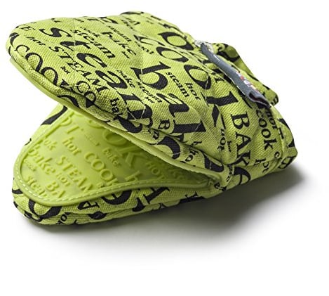 Zeal Silicone and Cotton Mini Mitt Pot Holder, Lime Green, 17 x 13 x 2.5 cm