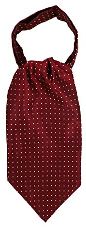 WANYING Herren Krawattenschal Ascotkrawatte Schal Cravat Ties Einfach Schick für Gentleman - Gepunktet Bordeaux