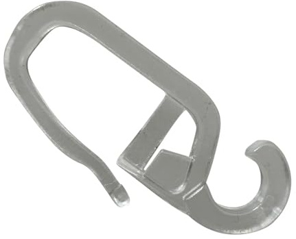 rewagi - Hochwertige Überklipshaken, Faltenlegehaken, Gardinenhaken mit 4mm und 6mm Öse - Farbe: Transparent - 20, 50, 100, 200 Stück (6 mm - 20 Stück)