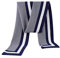 WANYING 6% Wolle Winter Herbst Gestrickter Schal Strickschal für Herren Casual Business Einfach Schick Urban Gentleman - 180 * 30 cm Schmal Gestreift Dunkelblau Weiß
