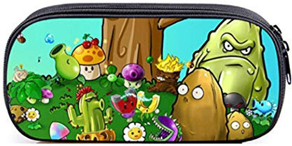 WANHONGYUE Plants vs. Zombies Image Printing Pencil Case Storage Organizer Pouch Bag Stationery Box for Student /2