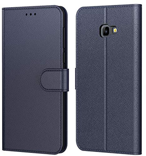 Tenphone Etui Coque pour Samsung Galaxy J4 Plus 2018, Protection Housse en Cuir Portefeuille,[Livre Horizontale],[Emplacements Cartes],[Fonction Support],pour (Galaxy J4 Plus (6,0 Pouces), Bleu)