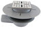 Bonde à sortie HORIZONTALE pour receveur à carreler RAINY et HIGH RAINY - Grille Inox Chrome