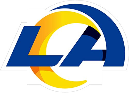 NFL Siskiyou Sports Fan Shop Los Angeles Rams Auto Decal 8 inch sheet Team Color