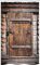 ABAKUHAUS Vintage ▾ Tenda da Doccia Stalla Rustico Porta di Legno, Set per Il Bagno in Tessuto con Ganci, 120 cm x 180 cm, Marrone Grigio