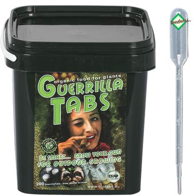 Weedness BioTabs Guerilla 20 Stück - Naturdünger Grow Flüssig Bio Orchideen Bonsai Organische Langzeit Dünger