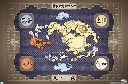 Trends International Nickelodeon Avatar The Last Airbender – Karten-Wandposter, 34 x 22,4 cm, ungerahmte Version