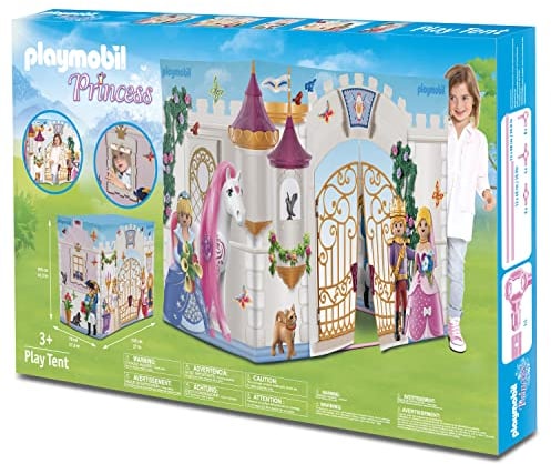 Hauck Playmobil Spielzelt für Kinder ab 2 Jahren, mit Eingang und aufrollbarem Fenster, zum Zusammenstecken, Prinzessinnen Schloss