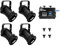 EUROLITE Set 4x PAR-16 Spot bk dim2warm + EDX-4 DMX RDM LED Dimmer pack