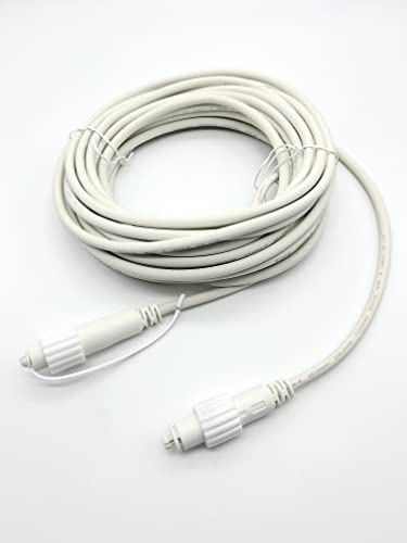 LEDZEIT - Profi Serie - 10m Gummi Verlängerungskabel, Weiß, Außen und Innen, Wasserdicht IP67, Nur kompatibel mit LEDZEIT- Profi Serie