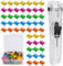 Prasacco Paper Clam Clip Dispenser with 50 Pcs Small Binder Clips, Portable Handheld Clam Clip Dispenser Stainless Steel Refill Paper Clips for Home School Office Document Supplies