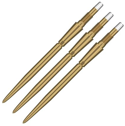 Target Darts Swiss Point Storm Dart Points (3er-Pack Spitzen) 26mm Gold SP – Change Dart Point, Professionelles Dart-Zubehör