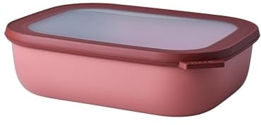Mepal - Multi Bowl Cirqula Rectangular - Vorratsdose mit Deckel - Geeignet als Luftdichte Aufbewahrungsbox für den Kühlschrank, Mikrowellengeschirr & als Frischhaltedosen - 2000 ml - Vivid mauve