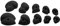 Ocun Holds Set 5 - jugs Klettergriffe, Farbe:Black.