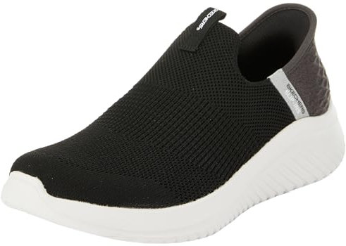 Skechers Boys, Zapatillas Niños, Black Textile White Silver Trim, 29 EU