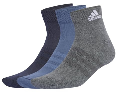 adidas Unisex Kids Cushioned Sportswear Ankle Socks 3 Pairs, legend ink/preloved ink/dark grey heather, 2-3.5 UK