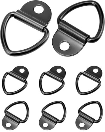 QWORK® 8 Pezzi Ancoraggio di Ancoraggio, Anello di Montaggio a V, Anelli di Ancoraggio di Fissaggio, capacità di carico di 400 kg per Camion, Barche, Kayak