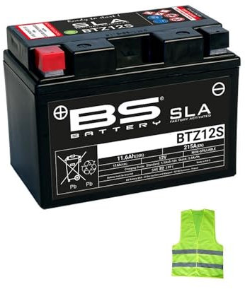 KOMPATIBEL MIT Honda VFR F ABS 800 pro Jahr 2014 al 2016 Batterie YTZ12S BS SLA Wird BEREIT UND GELADEN ZUR VERWENDUNG GELIEFERT. 11,6 AH Ampere 12 Volt 150X110X88MM BATTERIEN