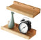 YheenLf Wandregal, 2er Set, 30 x 12 cm Schweberegal, Regalbrettmit für Fotorahmen und Dekos, für Wohnzimmer, Arbeitszimmer, Badezimmer, Küche, Holzfarbe