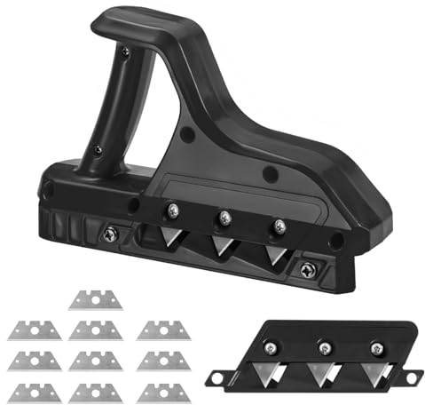 Plasterboard Quick Cutter, Edge Planer for Plasterboard, Hand Planer, Cutting Tools, Hand Tool with 45° and 60° Balde, Edge Planer Plasterboard Cutter Angle Planer (Black)