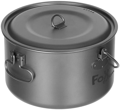 Fox Outdoor Topf, Titan mit Deckel (groß 1,95 l)