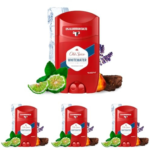 Old Spice Whitewater Deodorant Stick | 50ml | Deo Stick Ohne Aluminium Für Männer (Packung mit 4)