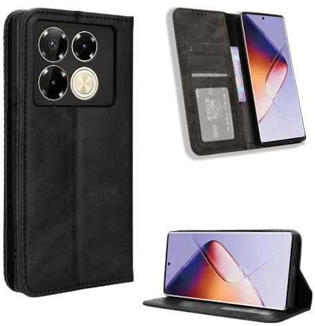 BellaCase Infinix Note 40 Pro 5G/40 Pro Plus 5G Coque [Étui Portefeuille] [Fonction Support] [Slots pour Cartes] Compatible avec Le Smartphone Infinix Note 40 Pro 5G/40 Pro Plus 5G(Noir)